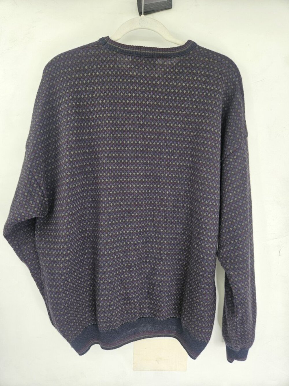 Idea Uomo Sweater Mens XL Blue Multicolor Vintage Y2K Dad Italy Knit Pullover - Picture 2 of 6